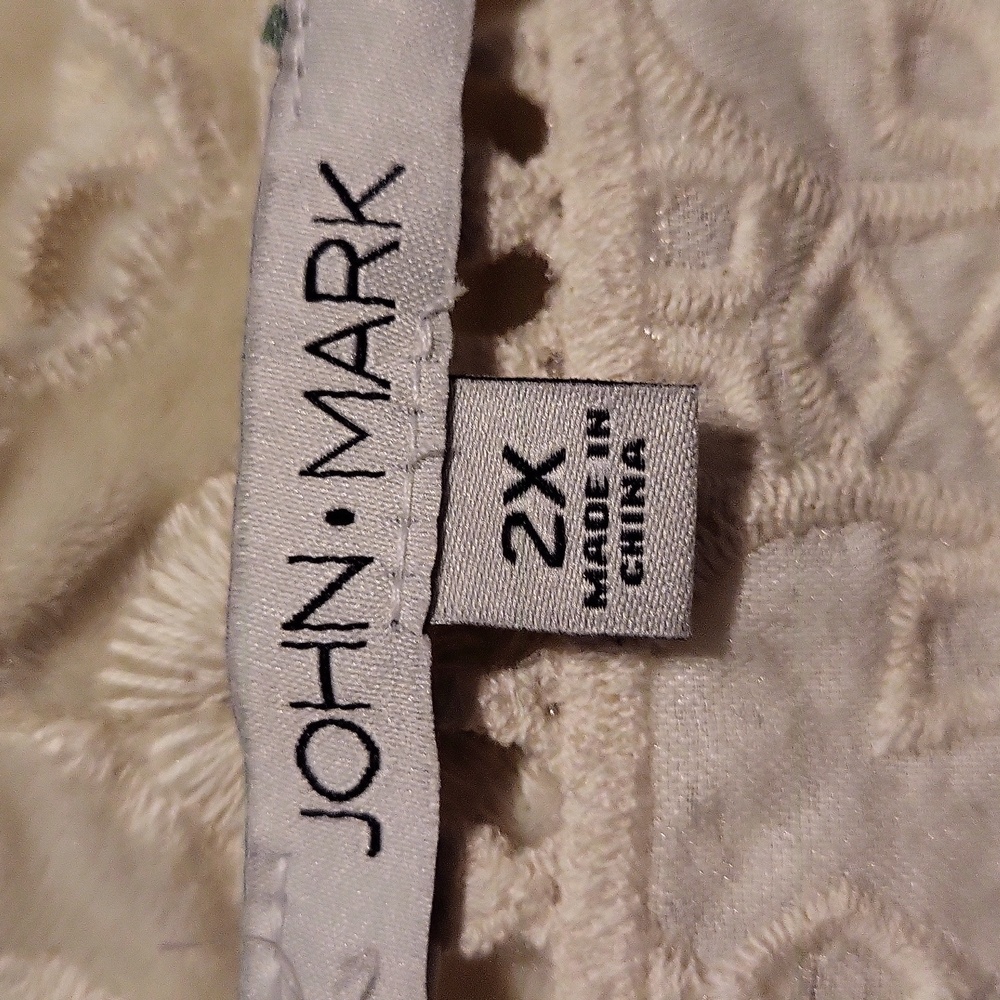 John Mark Creamy Velvet Embroidered Tunic - Picture 4 of 10